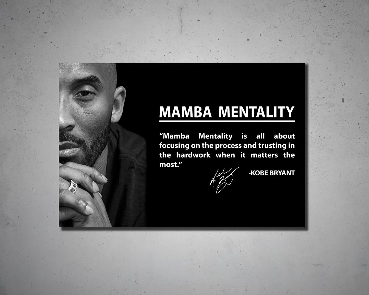 Kobe Bryant Mamba Mentality Canvas Wall Art