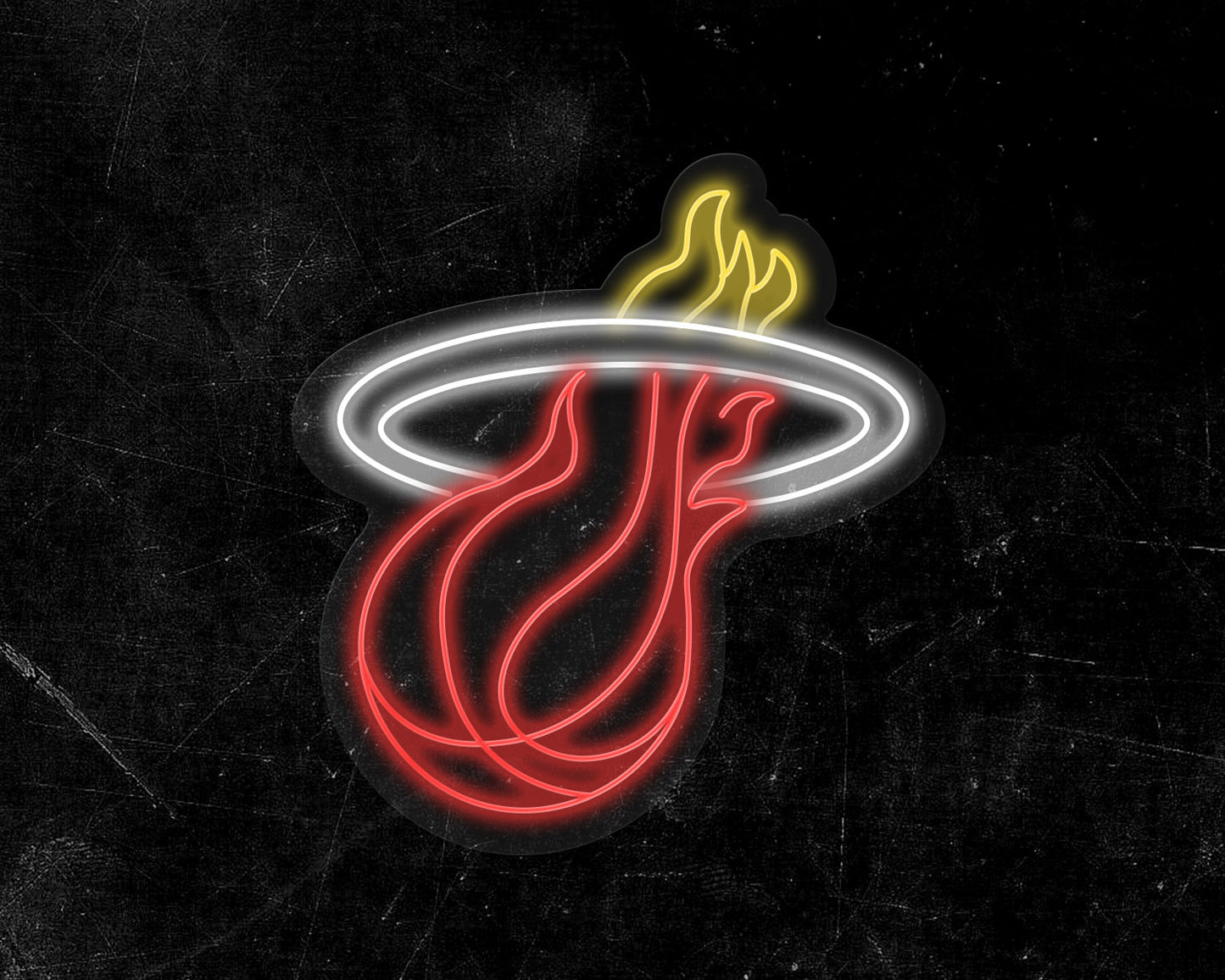 Miami Heat Team Logo Neon Sign