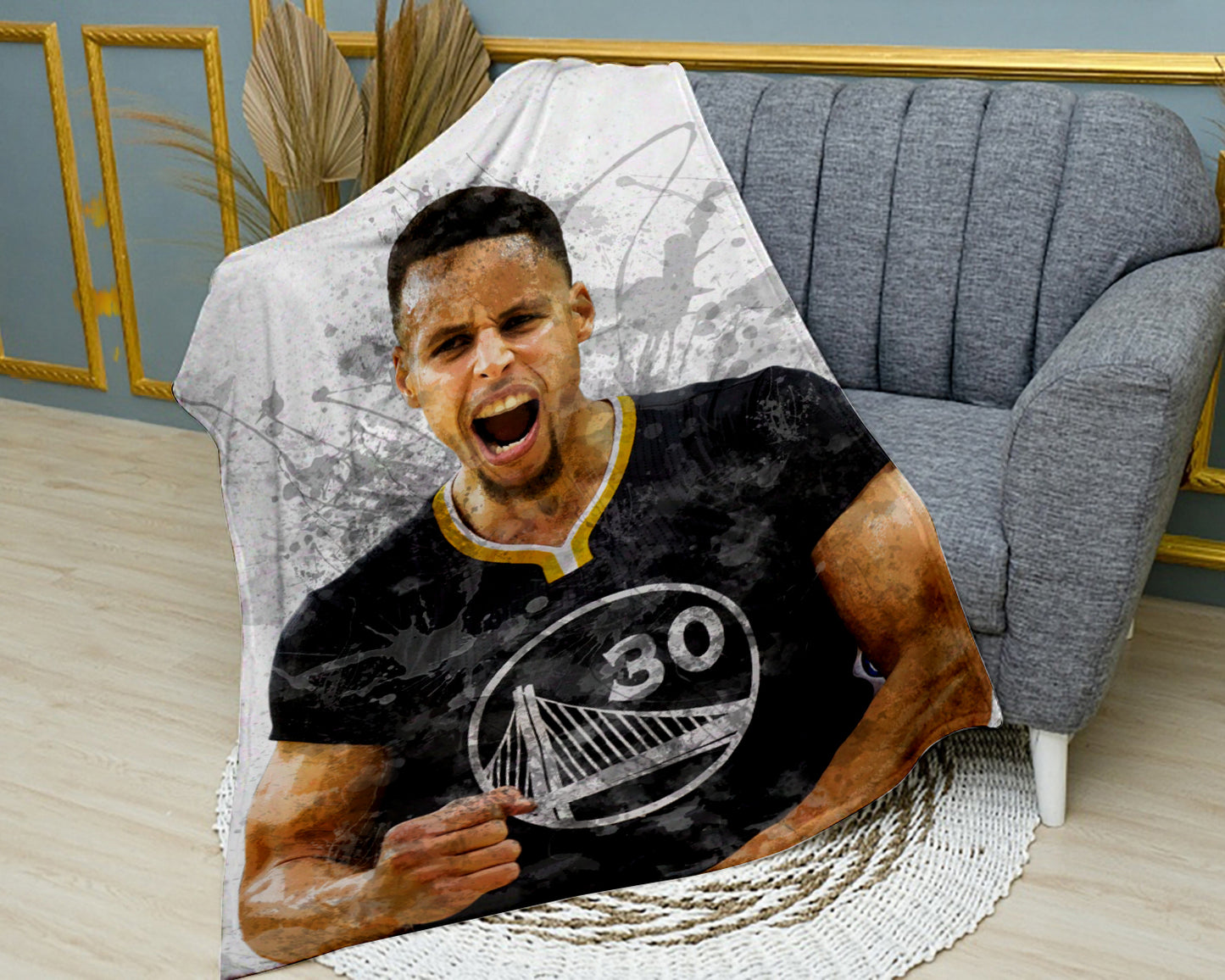 Stephen Curry Splash Effect Fleece Blanket