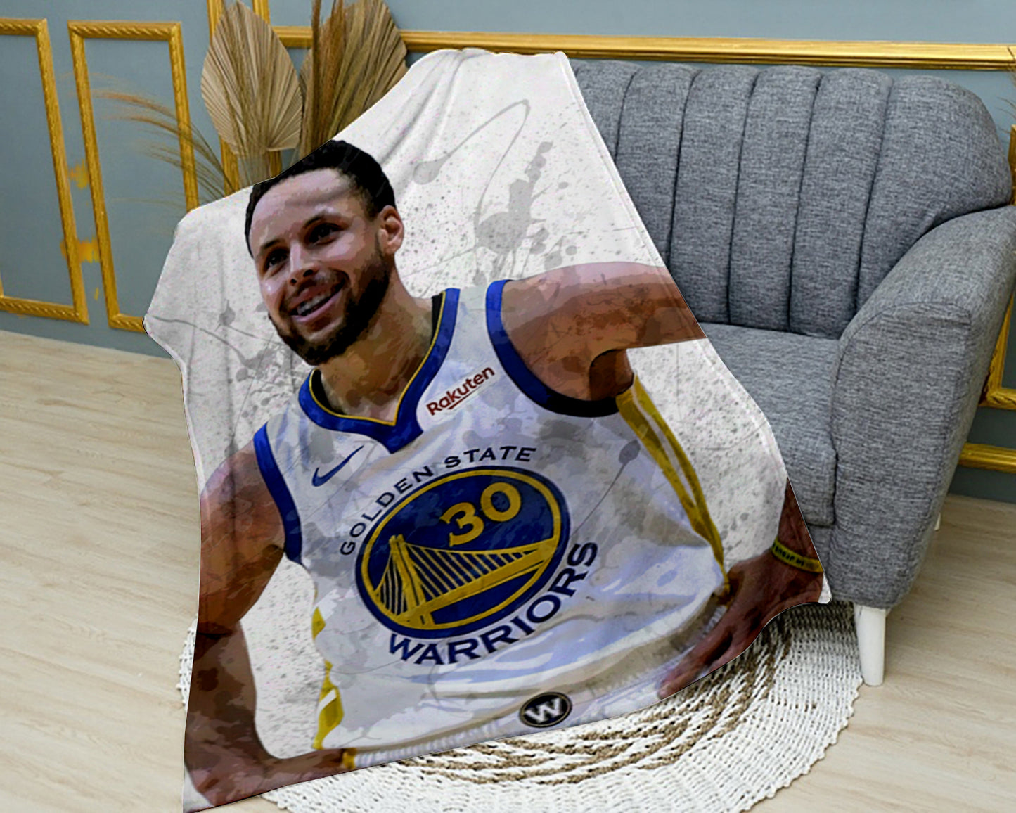 Stephen Curry Splash Effect Fleece Blanket GSW Player