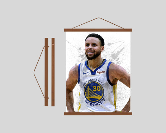 Póster de Stephen Curry, marco para colgar, impresiones artísticas deportivas, decoración de pared, regalo para la cueva del hombre, regalo para él/ella