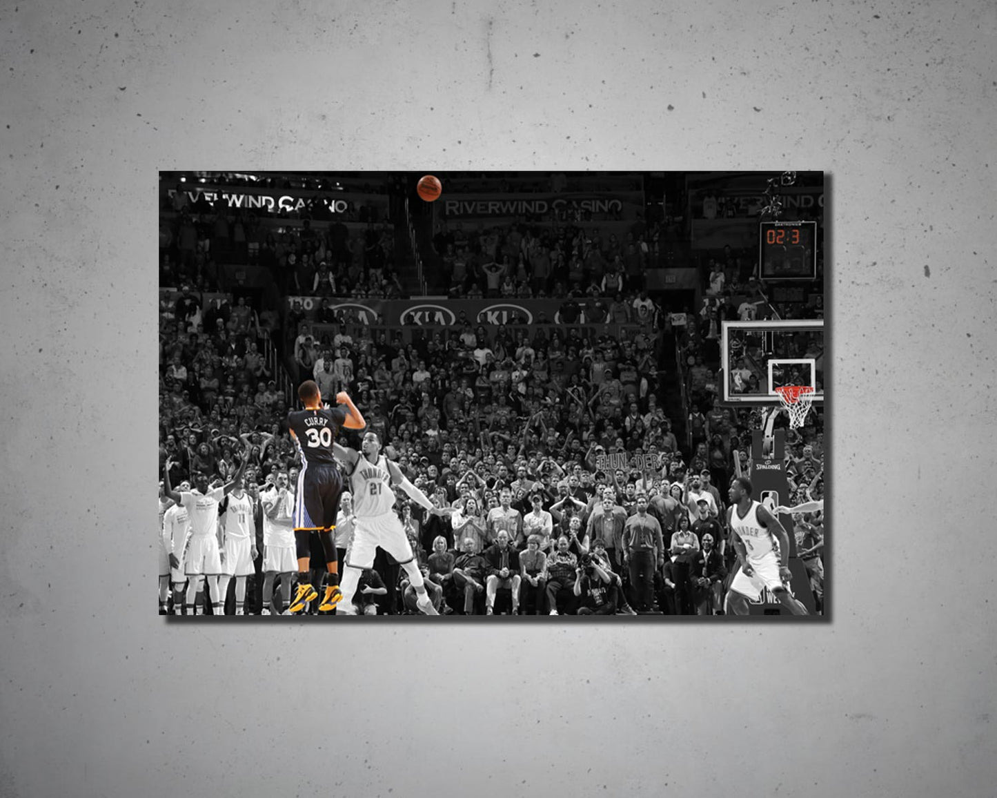Stephen Curry Black & White Canvas Art