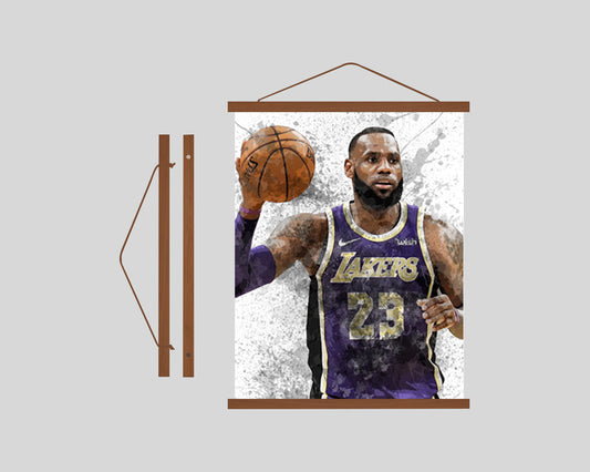 Lebron James Splash Effect Hanging Frame