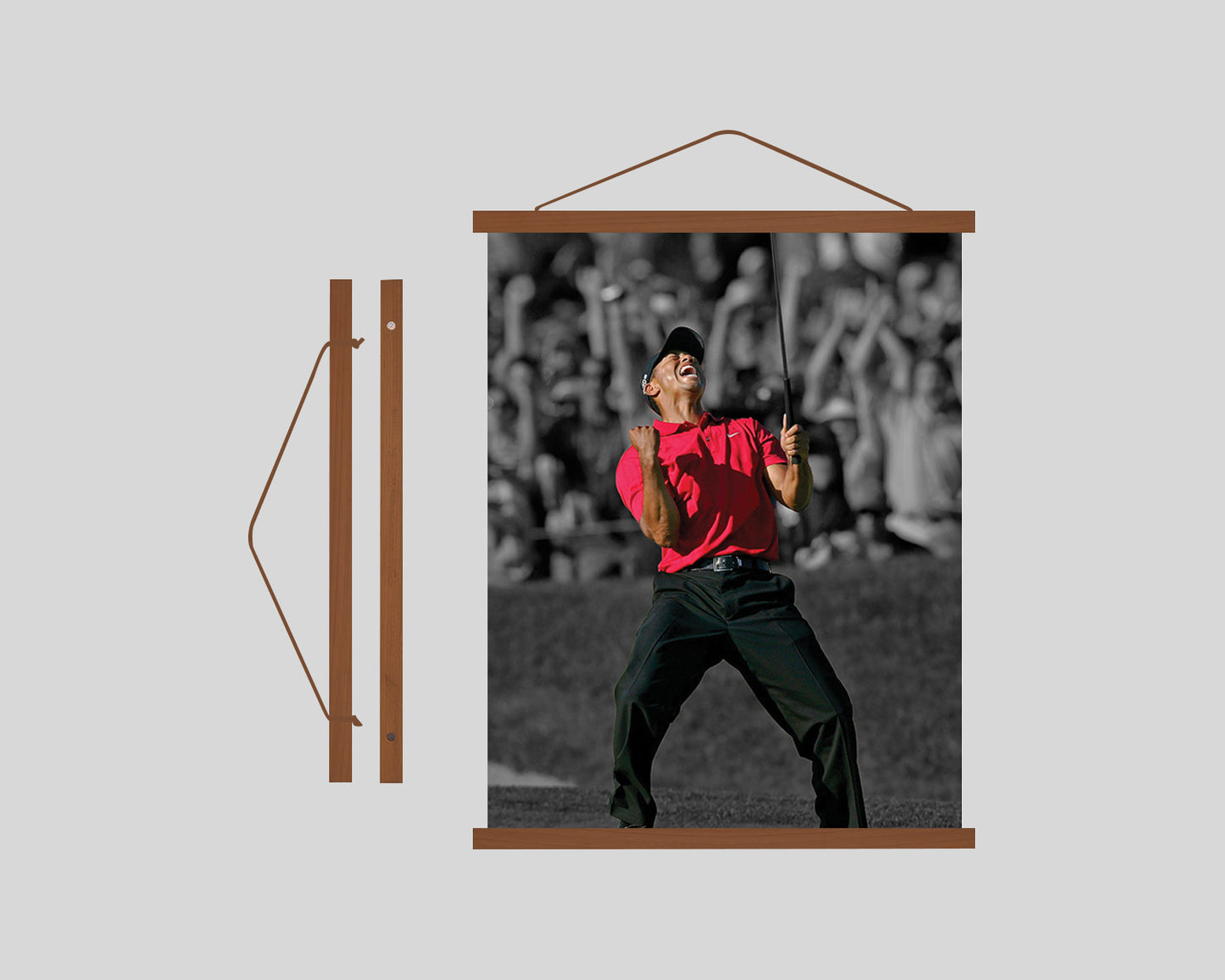 Tiger Woods Celebration Poster Hanger Frame