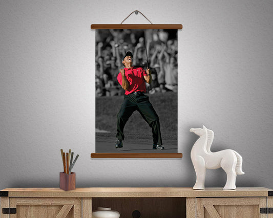 Tiger Woods Celebration Poster Hanger Frame