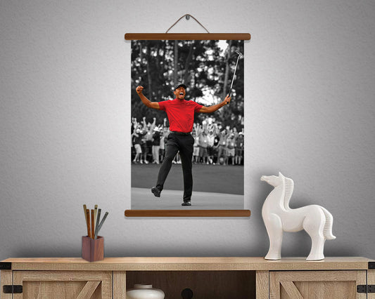 Tiger Woods Iconic Win Poster Hanger Frame