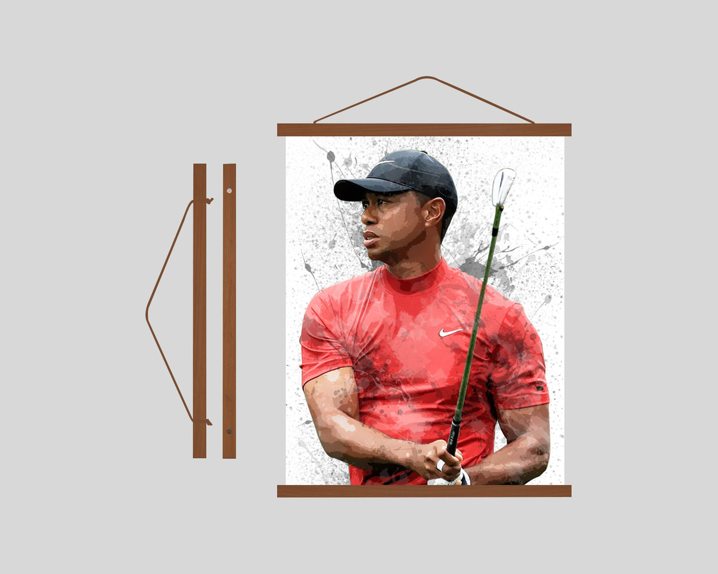 Tiger Woods Poster, Hanging Frame, Sports Art Prints, Wall Decor, Man Cave Gift, Gift for Him/Her