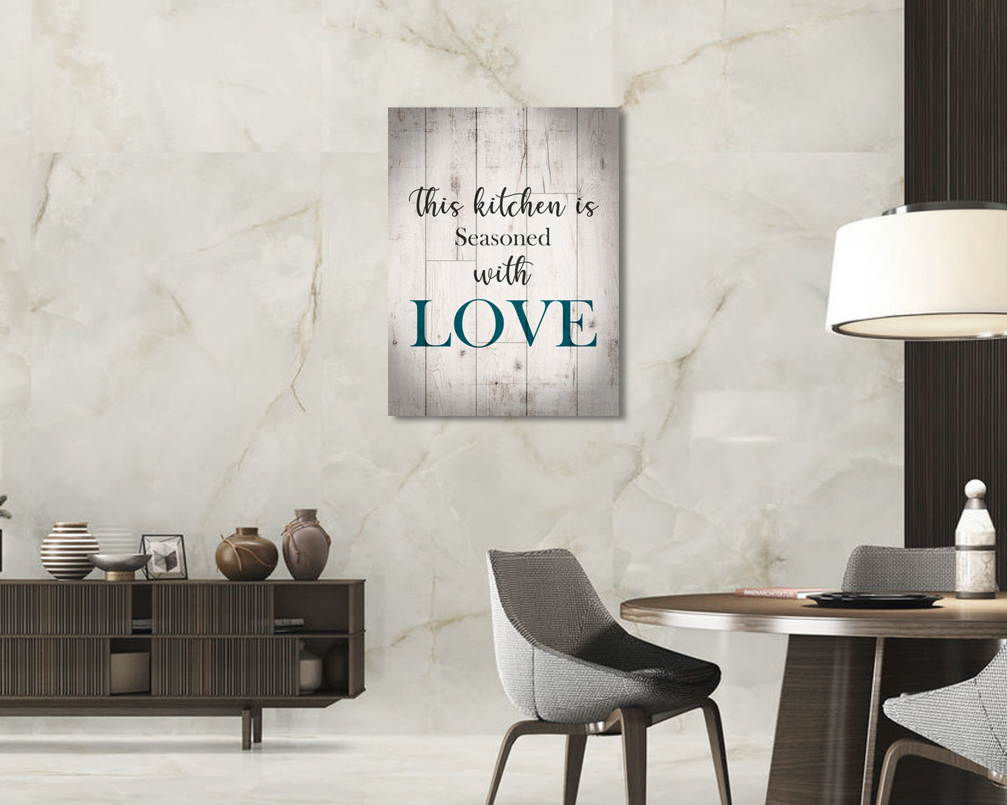 This Kitchen is Seasoned with Love Canvas Wall Art 