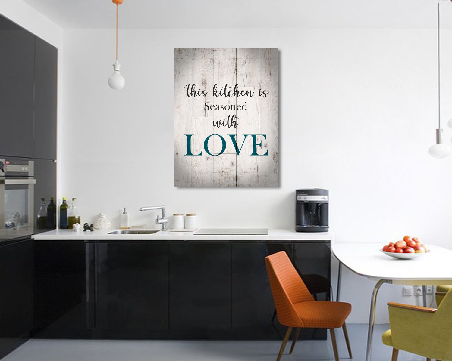 This Kitchen is Seasoned with Love Canvas Wall Art 