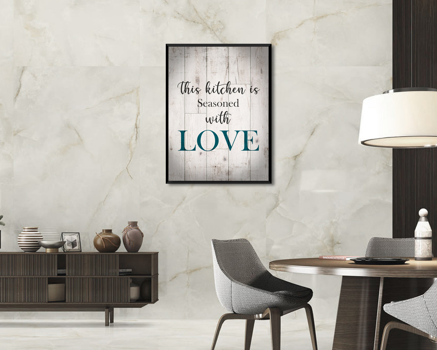 This Kitchen is Seasoned with Love Canvas Wall Art 