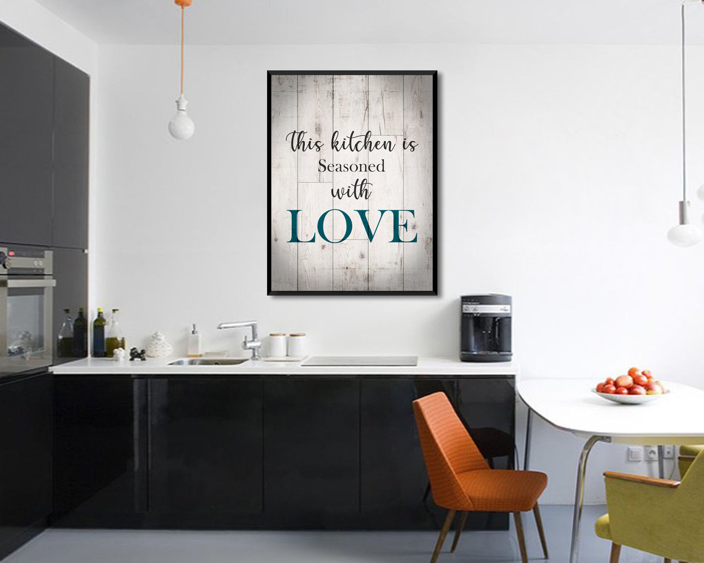 This Kitchen is Seasoned with Love Canvas Wall Art 