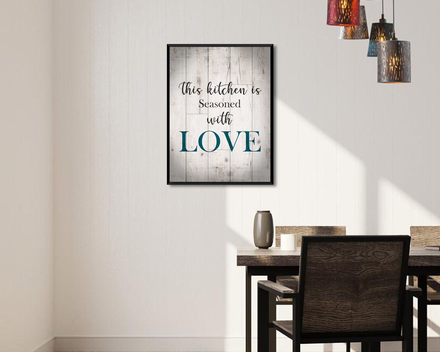 This Kitchen is Seasoned with Love Canvas Wall Art 