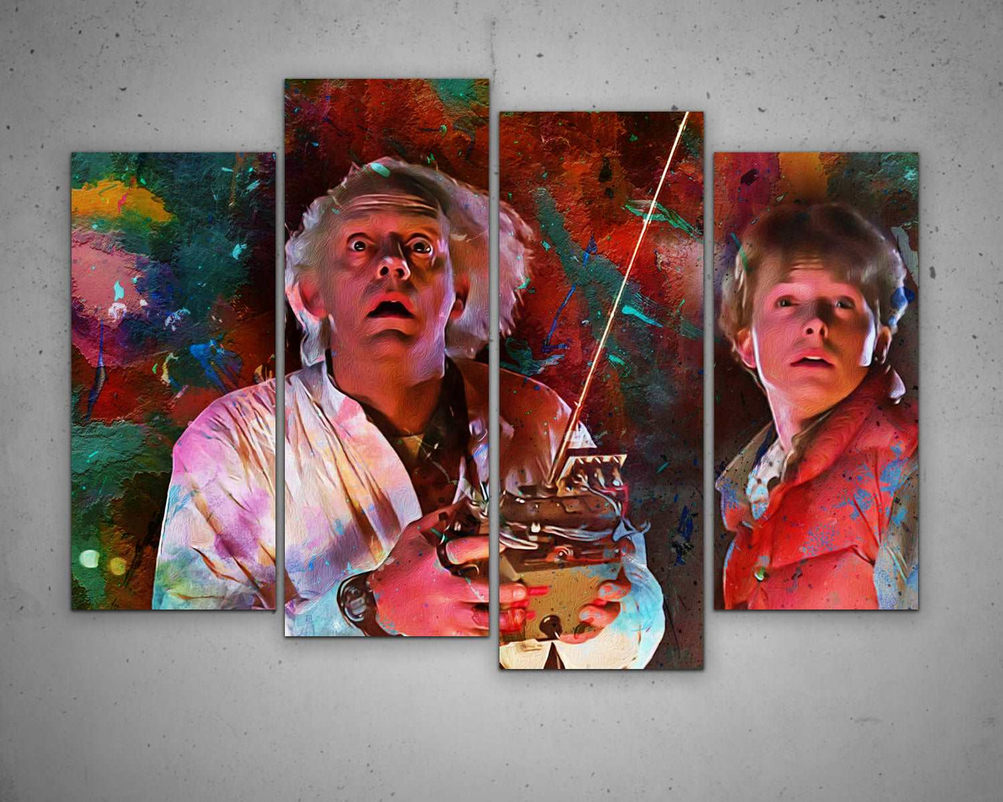 Back to the Future Multicolour Wall Art 