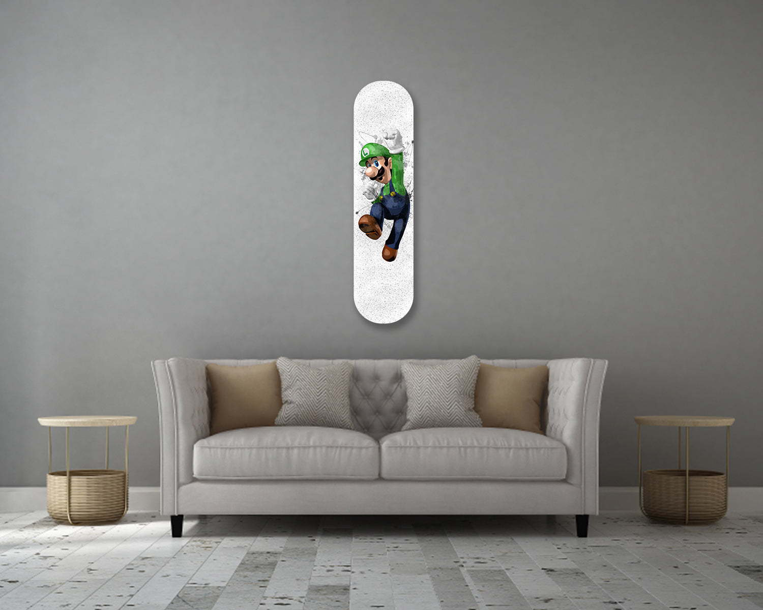 Luigi Acrylic Skateboard Wall Art 