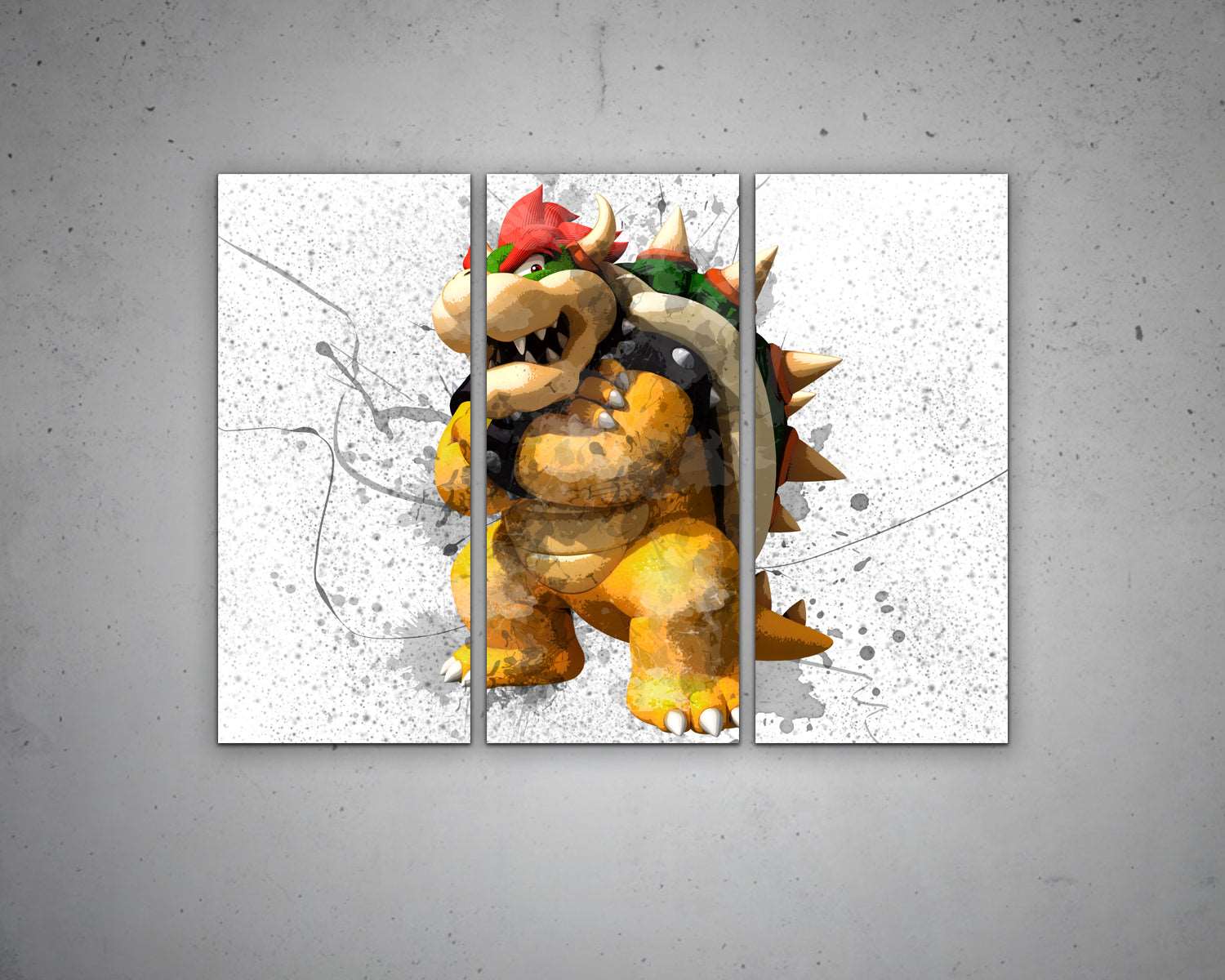 Bowser Splash Effect Canvas Art 