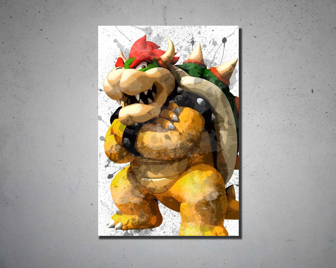 Bowser Splash Effect Canvas Art
