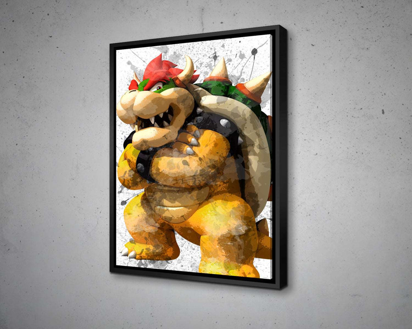 Bowser Splash Effect Canvas Art 