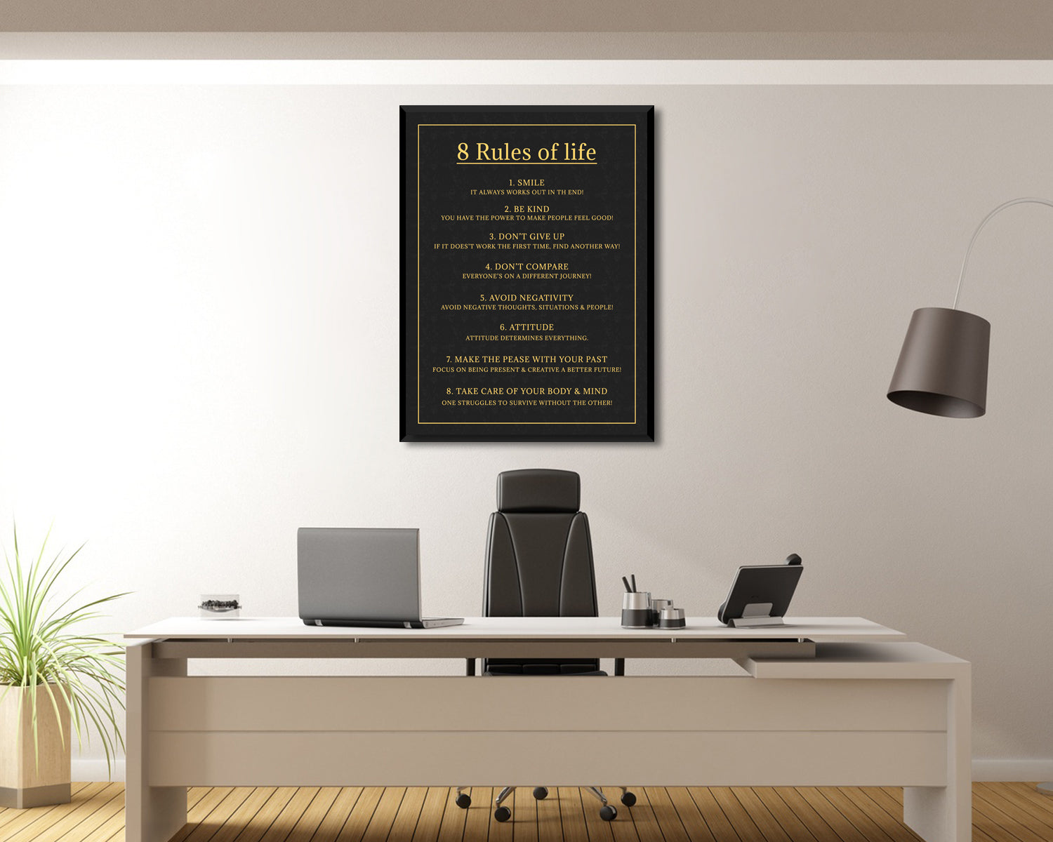 Rules of Life Canvas Wall Art 