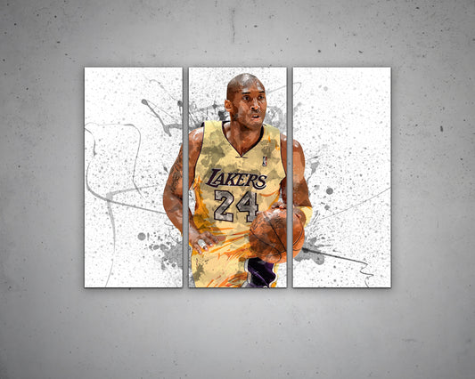 kobe bryant Splash Effect Canvas Art