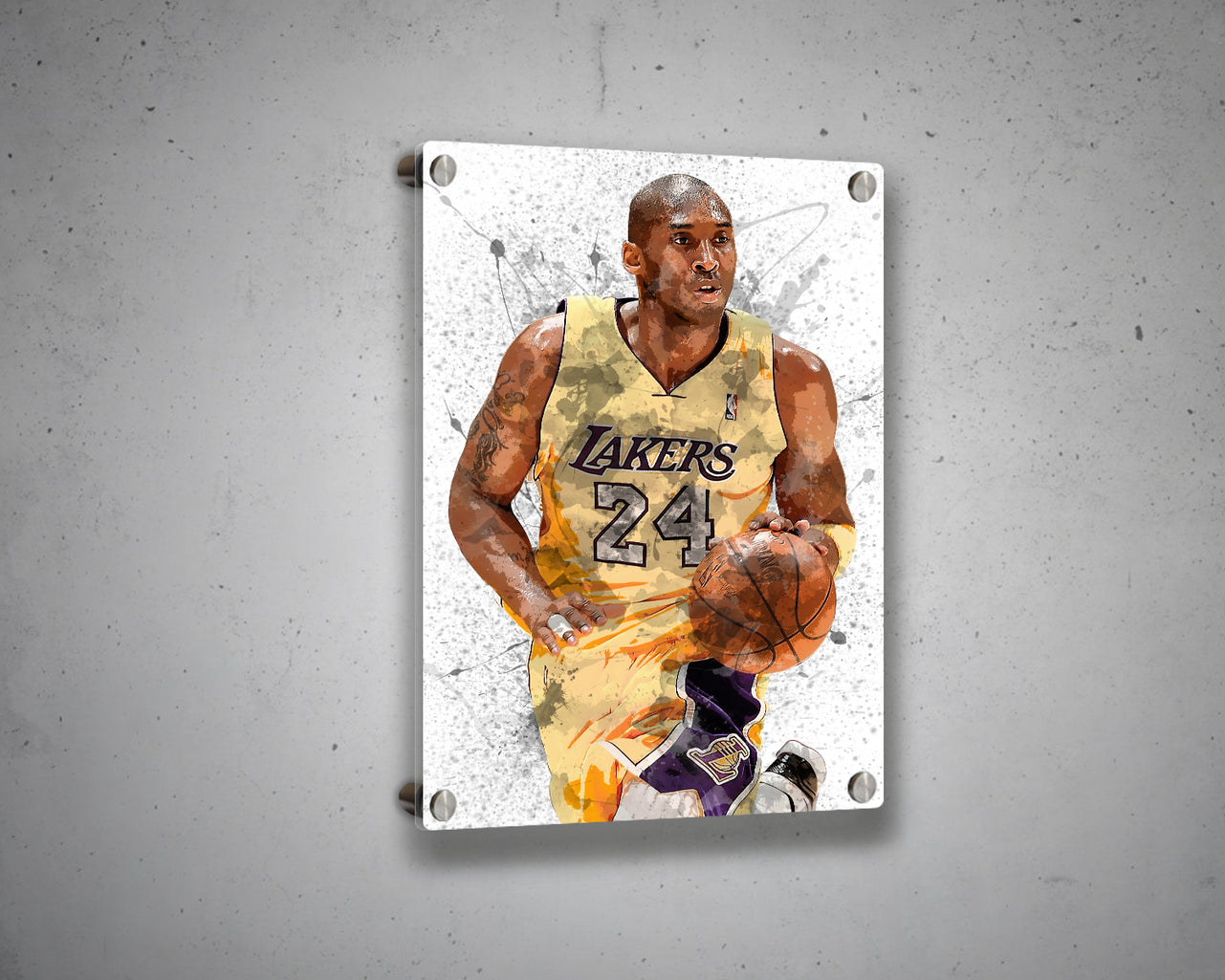 kobe bryant Splash Effect Canvas Art