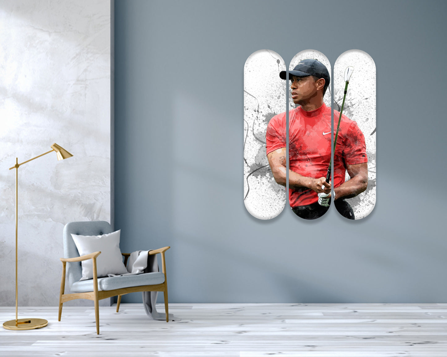 Tiger Woods Acrylic Skateboard Wall Art 