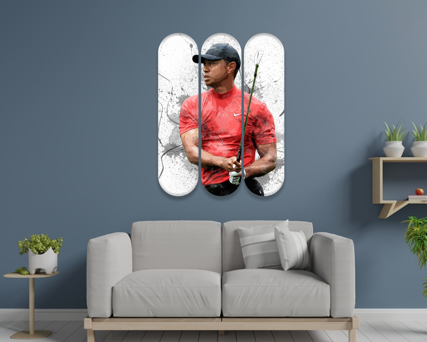 Tiger Woods Acrylic Skateboard Wall Art 