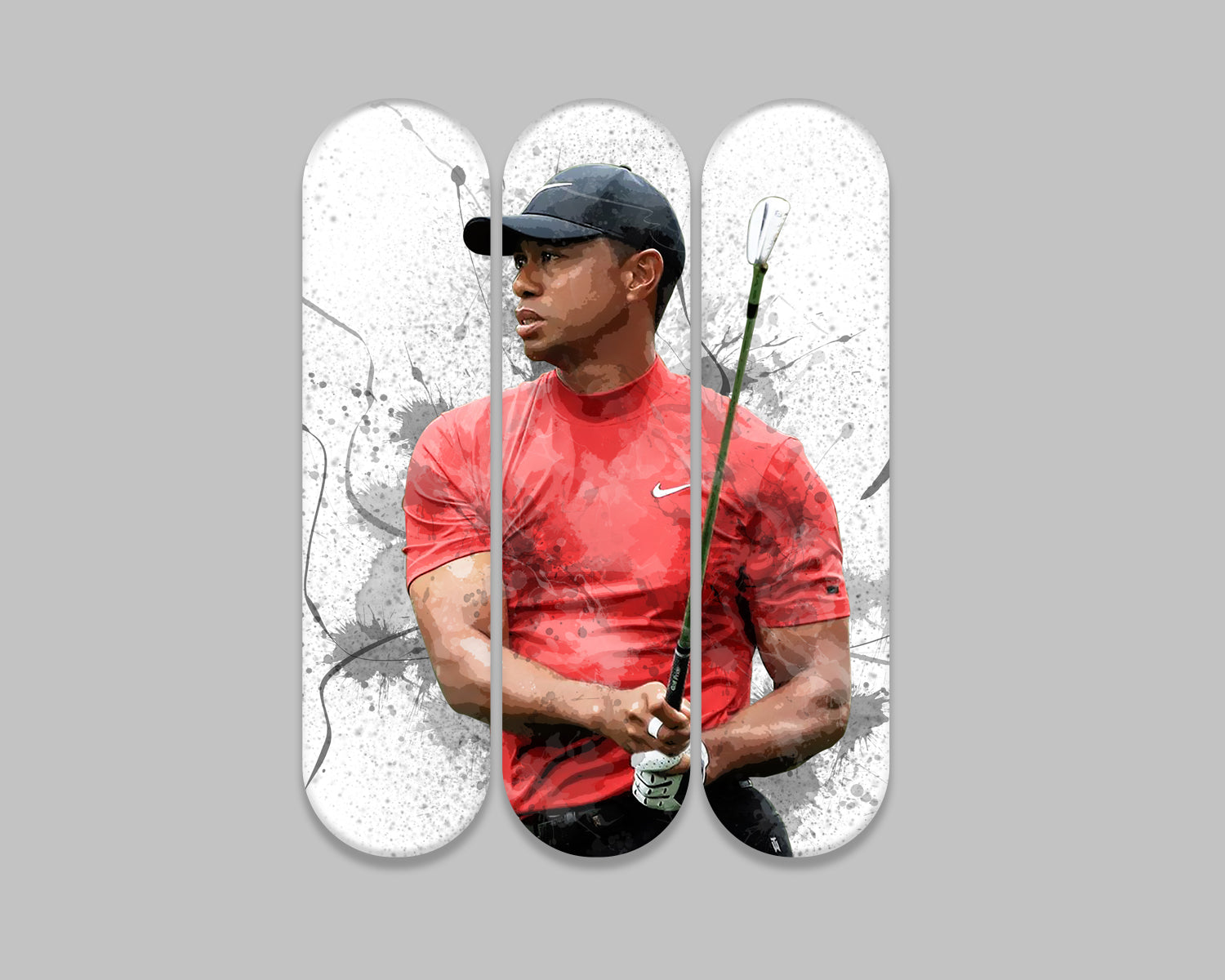 Tiger Woods Acrylic Skateboard Wall Art 