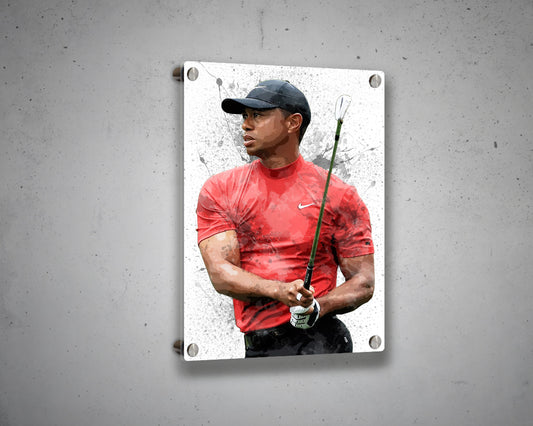 Tiger Woods Splash Effect Canvas Art