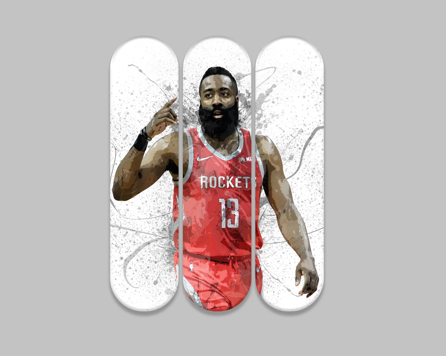 James harden Acrylic Skateboard Wall Art 