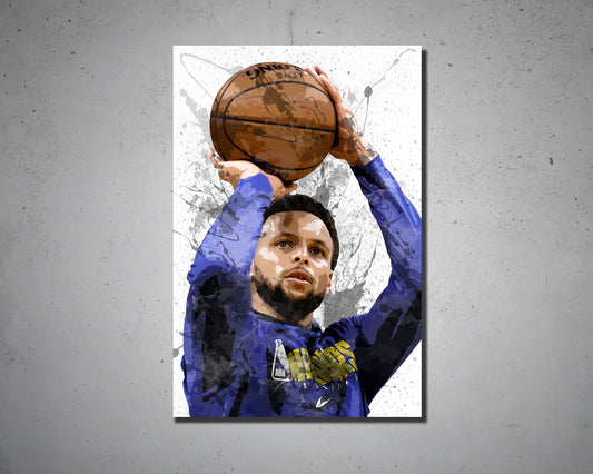 Stephen Curry Splash Effect Canvas Art