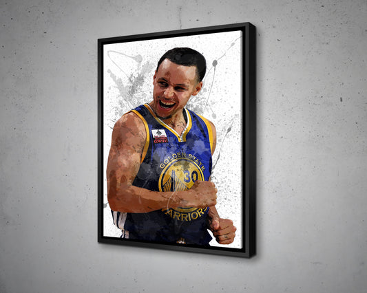 Stephen Curry Splash Effect Canvas Art
