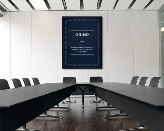 Grind Verb Canvas Wall Art 