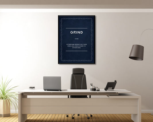 Grind Verb Canvas Wall Art 