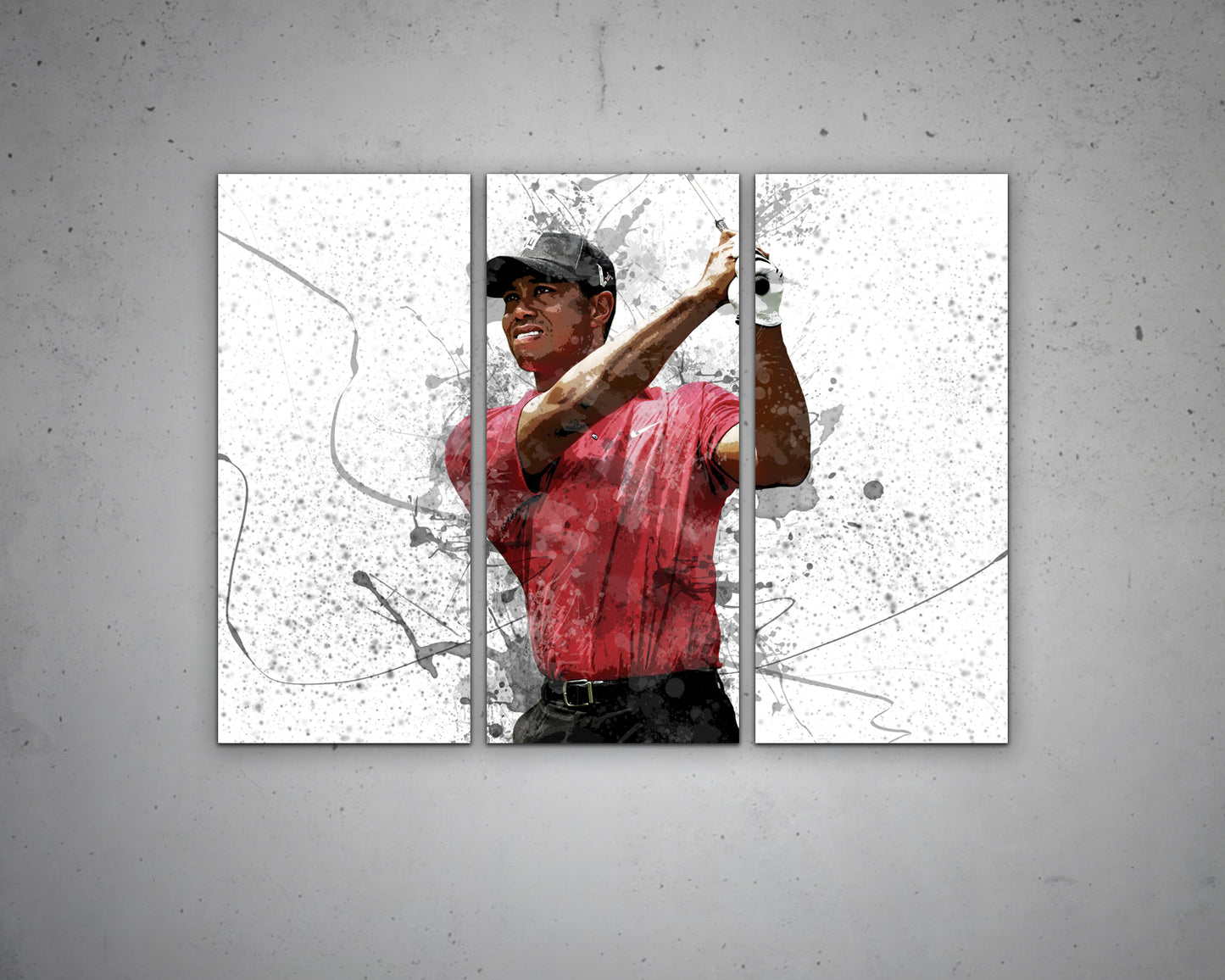 Tiger woods Splash Effect Canvas Art 