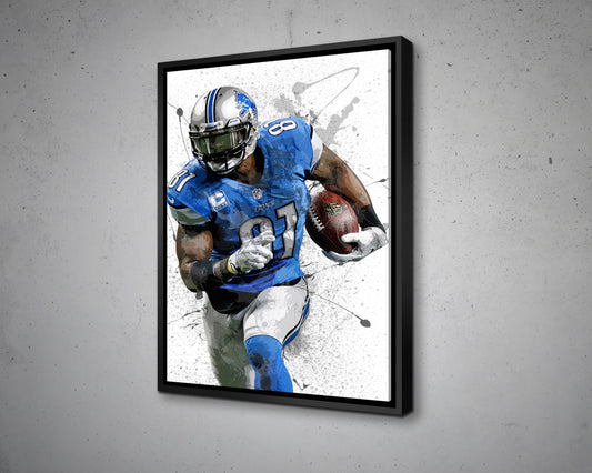 Calvin Johnson Canvas Wall Art 