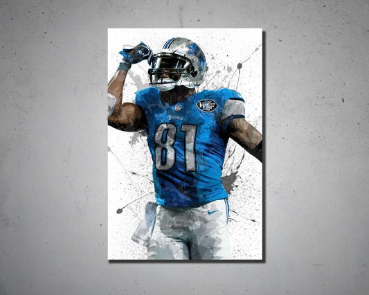Calvin Johnson Canvas Wall Art