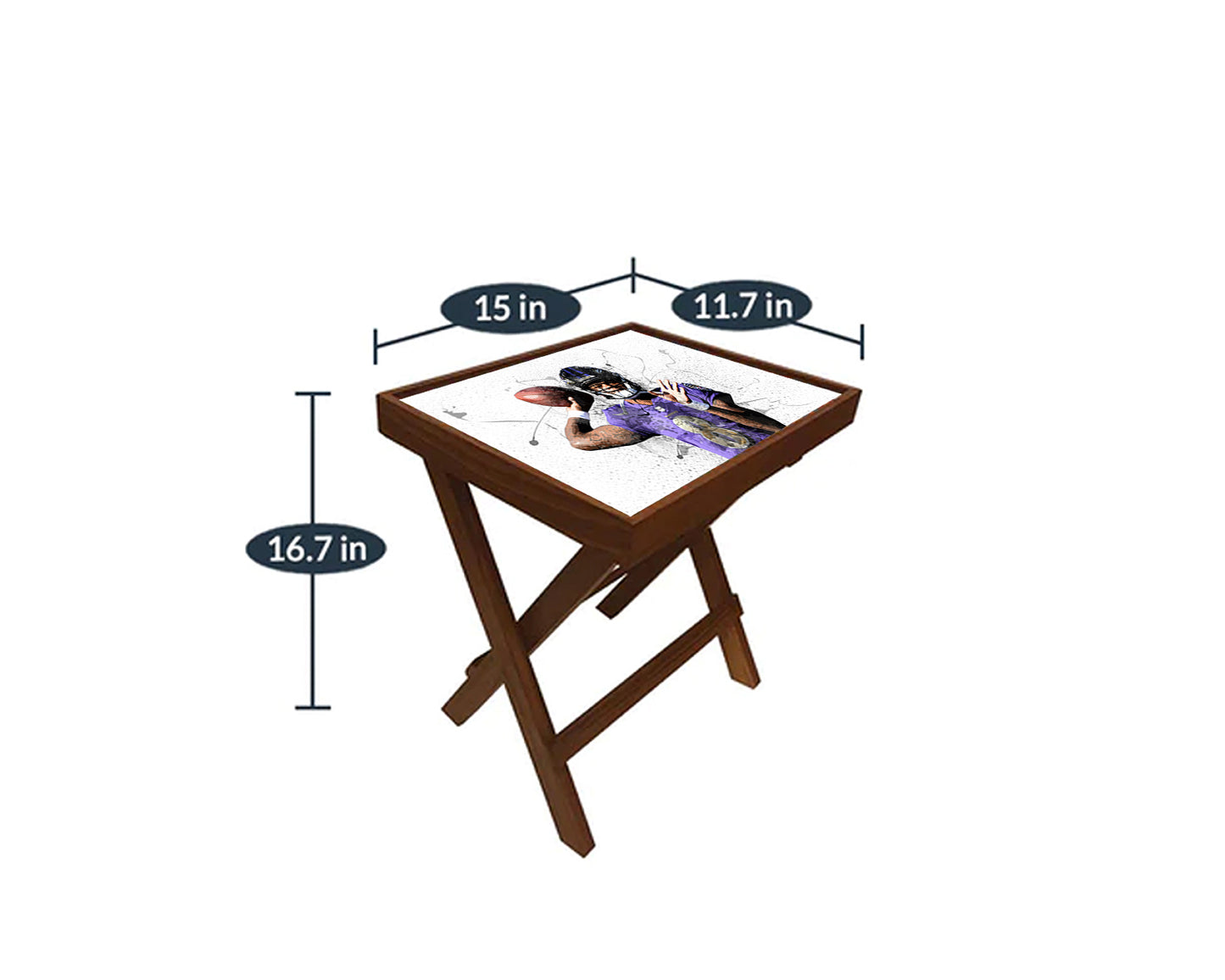 Lamar Jackson Splash Effect Coffee and Laptop Table 