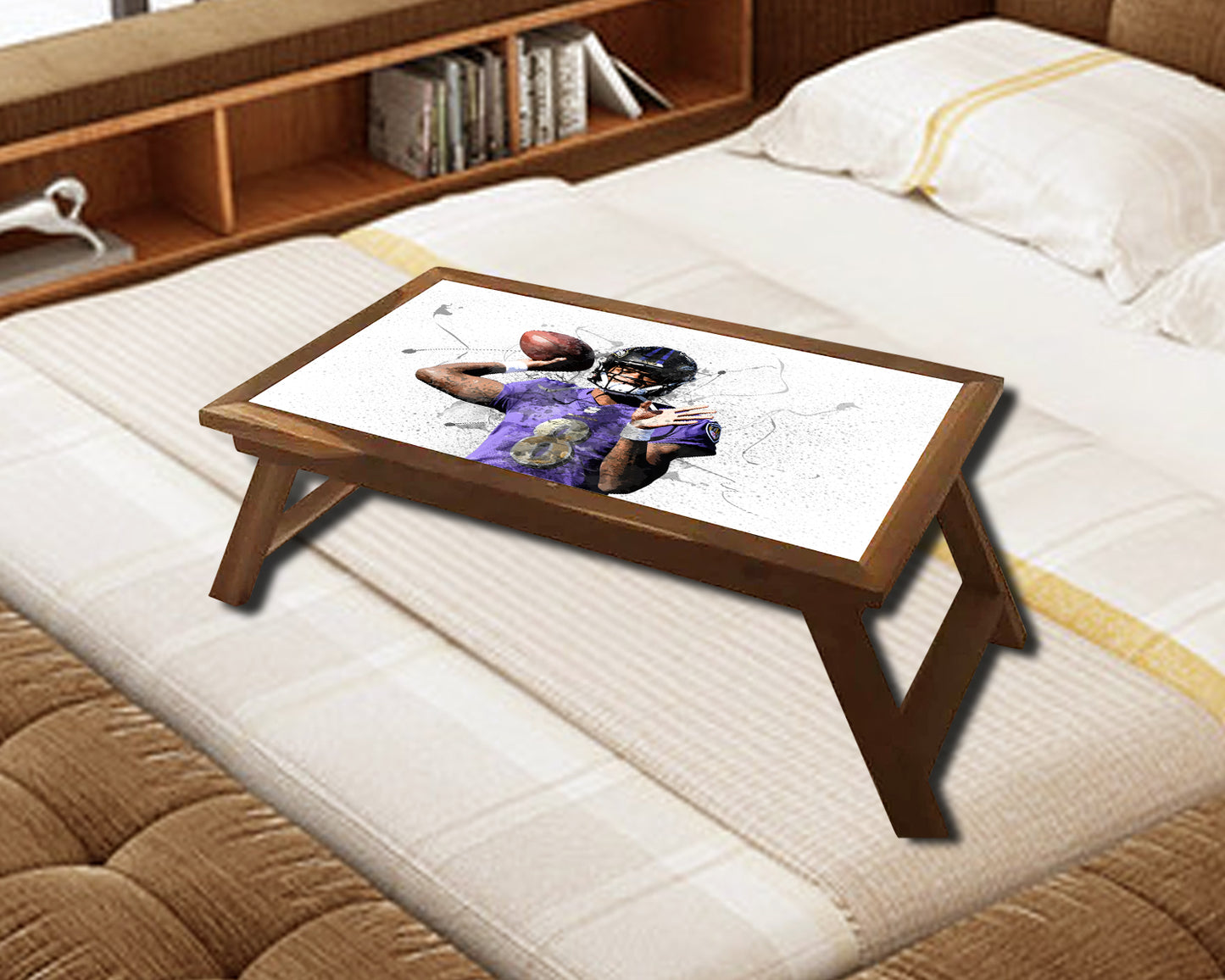 Lamar Jackson Splash Effect Coffee and Laptop Table 