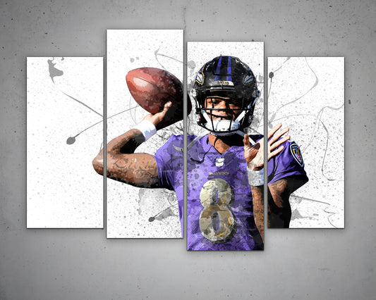 Lamar Jackson Canvas Wall Art