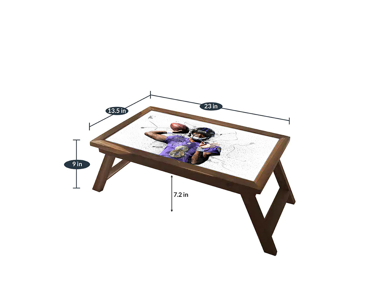 Lamar Jackson Splash Effect Coffee and Laptop Table 