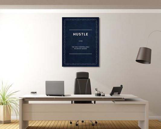 Hustle Verb Canvas Wall Art