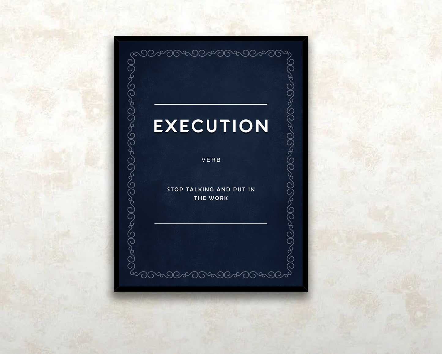 Execution Verb Canvas Wall Art 