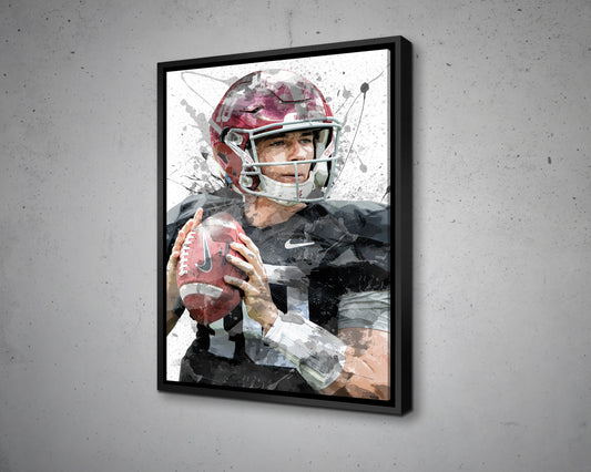 Mac Jones Splash Effect Canvas Art