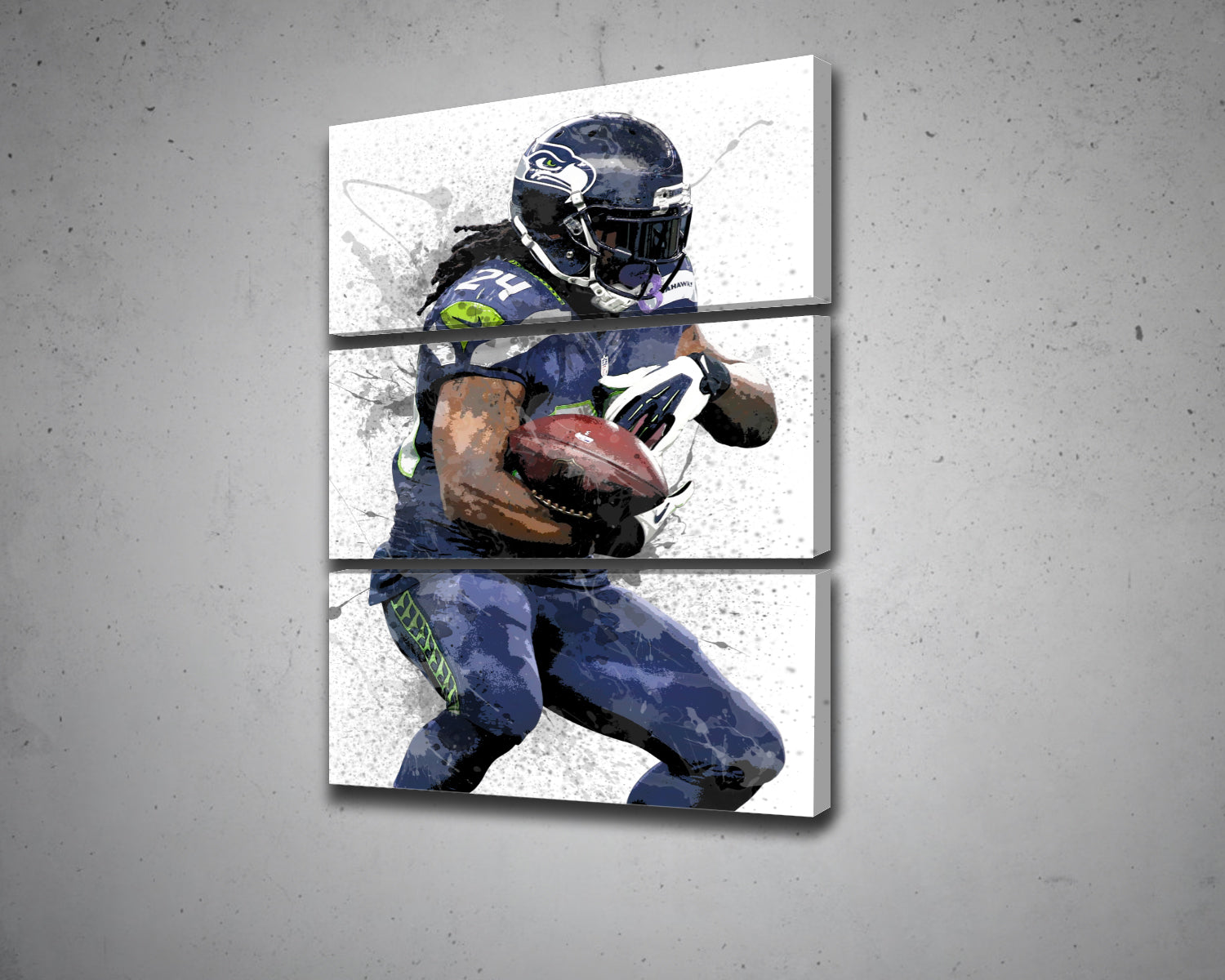 Marshawn Lynch Splash Effect Canvas Art 