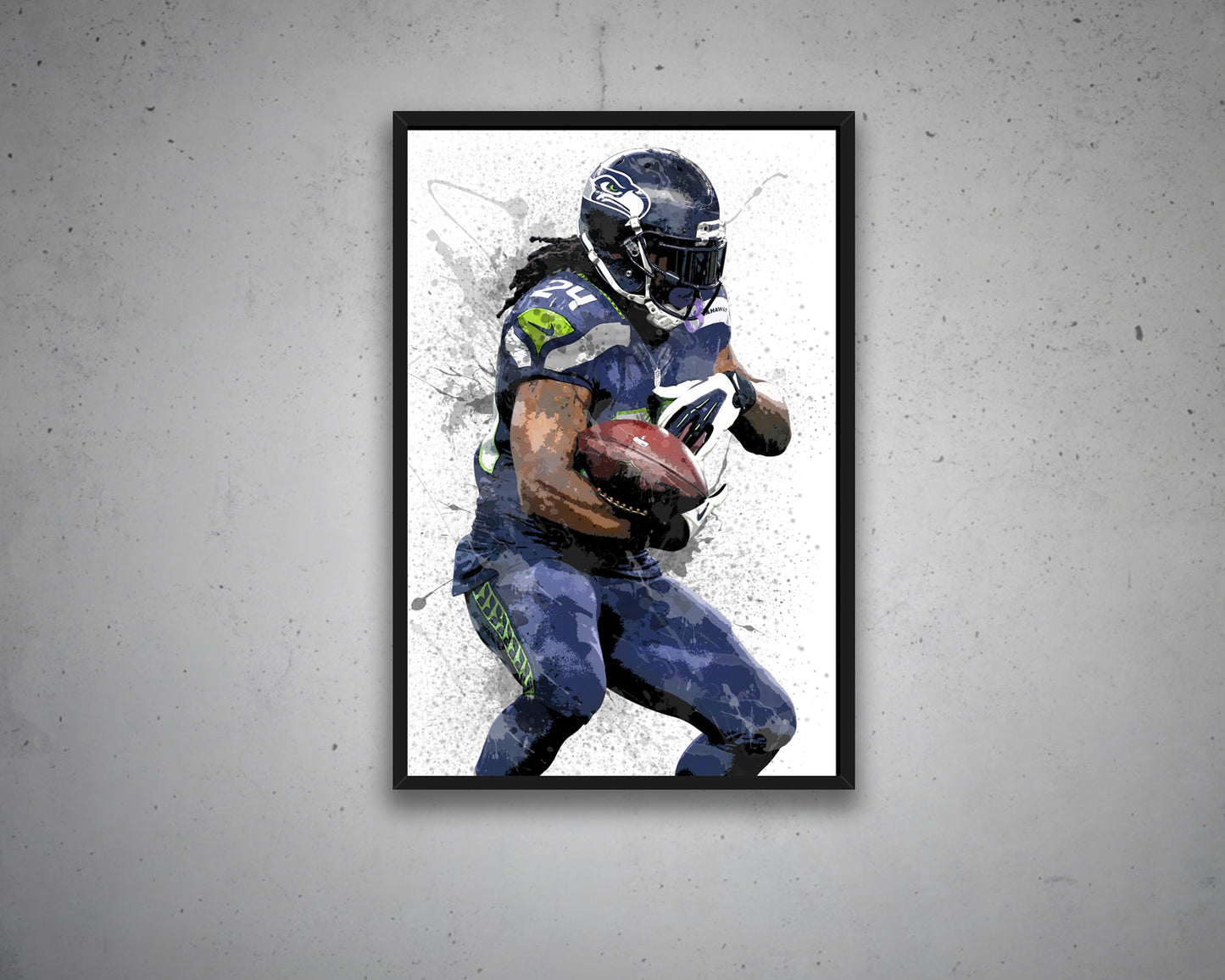 Marshawn Lynch Splash Effect Canvas Art 