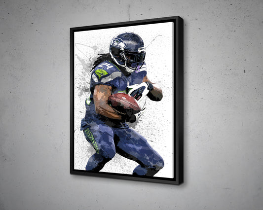 Marshawn Lynch Splash Effect Canvas Art