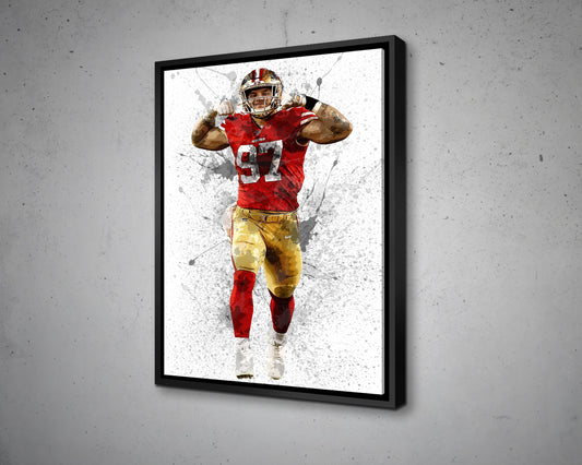 Nick Bosa San Francisco 49ers Canvas Wall Art