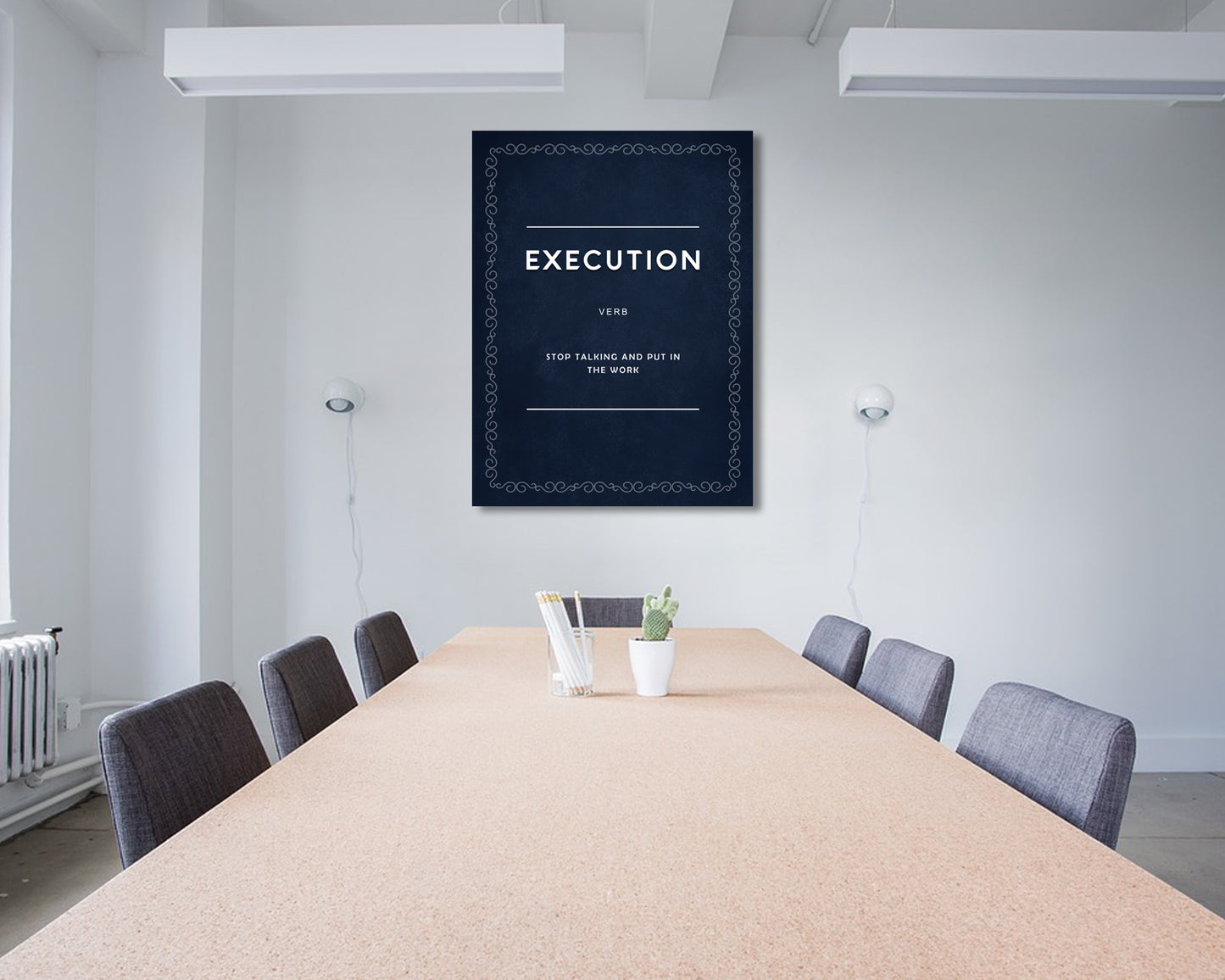 Execution Verb Canvas Wall Art 