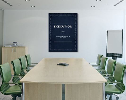 Execution Verb Canvas Wall Art 