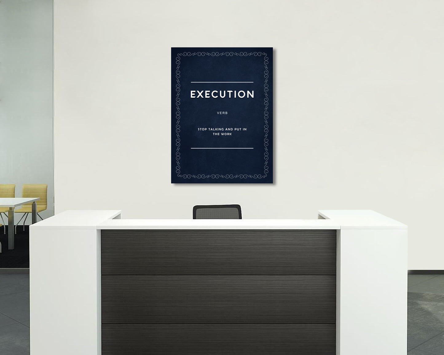 Execution Verb Canvas Wall Art 